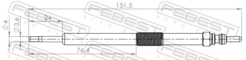 FEBEST Glow Plug (14642-001)