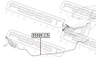 FEBEST Bonnet Cable (15101-C5)