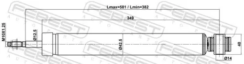 FEBEST Shock Absorber (15110-003R)