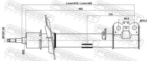 FEBEST Shock Absorber (15110-004FL)