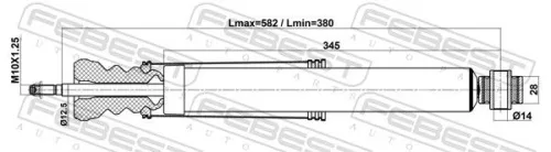 FEBEST Shock Absorber (15110-005R)