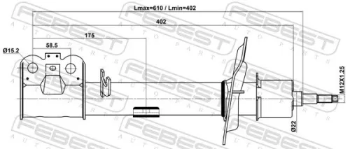 FEBEST Shock Absorber (15110-006FR)