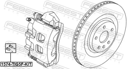 FEBEST Guide Bolt, brake caliper (1574-TIG5F-KIT)