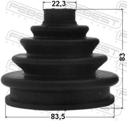FEBEST Bellow, drive shaft (1617-210)
