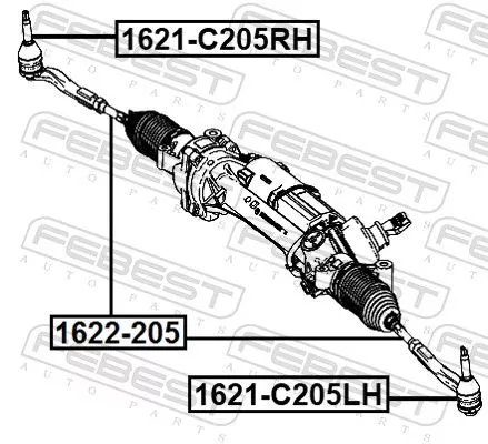 FEBEST Inner Tie Rod (1622-205)