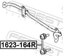 FEBEST Link/Coupling Rod, stabiliser bar (1623-164R)