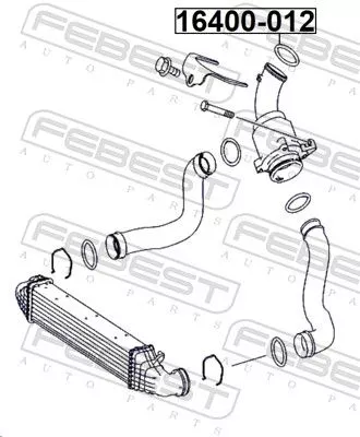 FEBEST Seal Ring, charge air hose (16400-012)