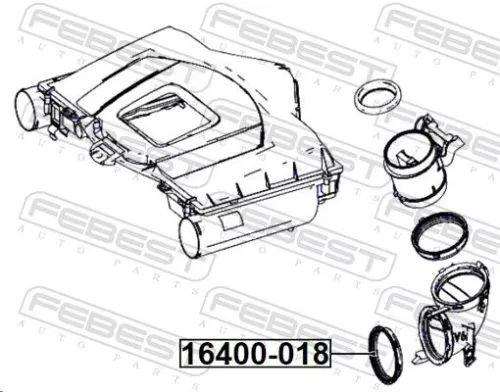 FEBEST Seal, air filter housing (16400-018)
