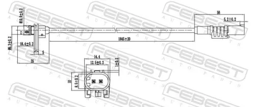 FEBEST Sensor, wheel speed (16606-003)