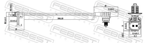 FEBEST Sensor, wheel speed (16606-004)