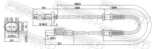 FEBEST Sensor, wheel speed (16606-006)