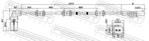 FEBEST Sensor, wheel speed (16606-008)