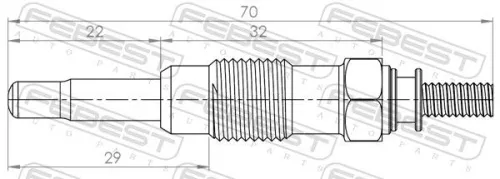 FEBEST Glow Plug (16642-003)