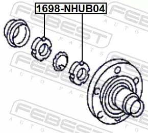 FEBEST Axle Nut, drive shaft (1698-NHUB04)