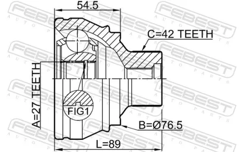 FEBEST Joint Kit, drive shaft (1710-Q5)