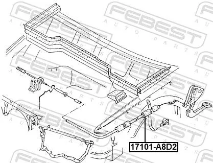 FEBEST Bonnet Cable (17101-A8D2)
