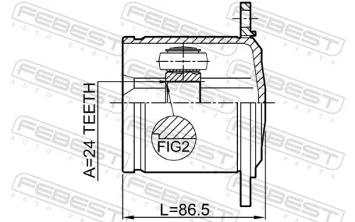 FEBEST Joint Kit, drive shaft (1711-Q5LH)