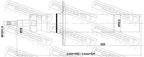 FEBEST Shock Absorber (17110-002F)