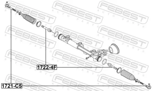 FEBEST Inner Tie Rod (1722-4F)
