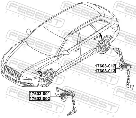 FEBEST Sensor, headlight levelling (17603-012)
