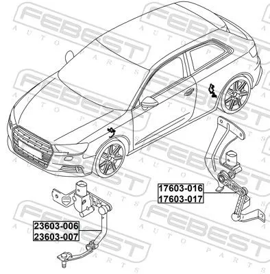 FEBEST Sensor, headlight levelling (17603-016)