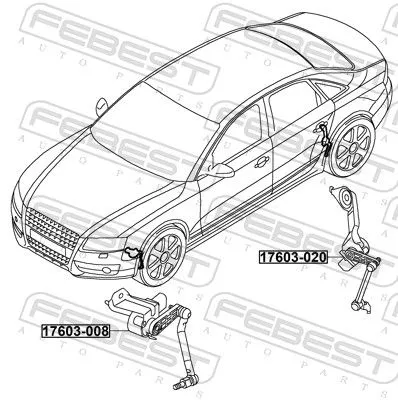 FEBEST Sensor, headlight levelling (17603-020)