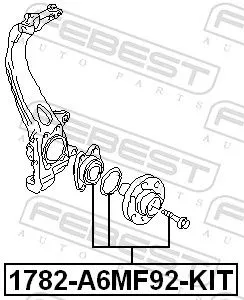 FEBEST Wheel Hub (1782-A6MF92-KIT)