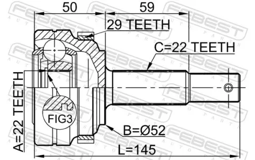 FEBEST Joint Kit, drive shaft (1810-211A29)