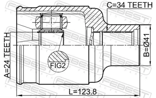 FEBEST Joint Kit, drive shaft (1811-MOKKARH)