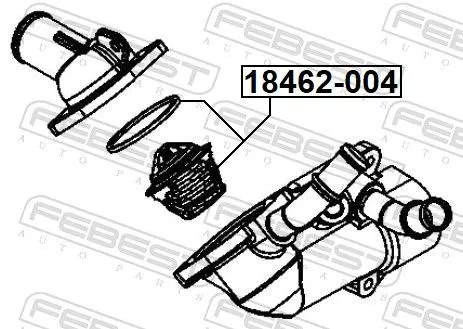 FEBEST Thermostat, coolant (18462-004)