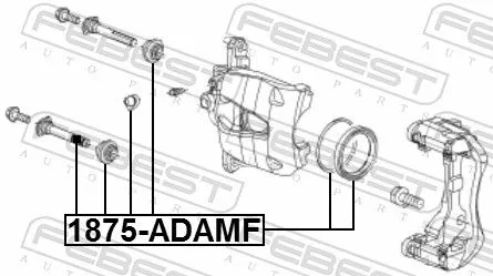 FEBEST Repair Kit, brake caliper (1875-ADAMF)
