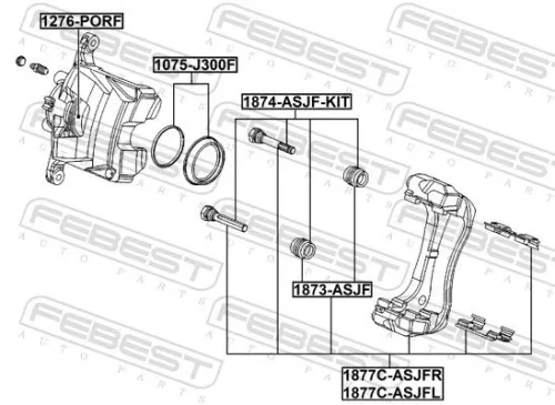 FEBEST Brake Caliper Bracket Set (1877C-ASJFR)