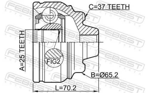 FEBEST Joint Kit, drive shaft (1910-F10)