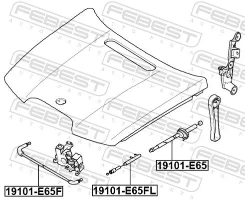 FEBEST Bonnet Cable (19101-E65F)