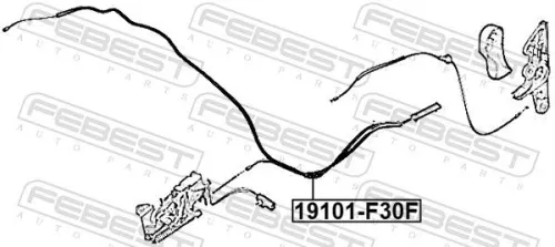 FEBEST Bonnet Cable (19101-F30F)
