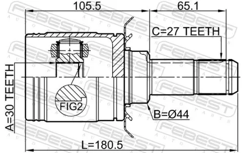 FEBEST Joint Kit, drive shaft (1911-F30R)