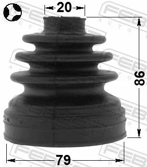 FEBEST Bellow, drive shaft (1915-X3T)