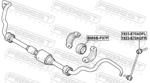 FEBEST Link/Coupling Rod, stabiliser bar (1923-E70ADFR)