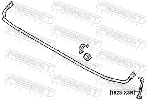 FEBEST Link/Coupling Rod, stabiliser bar (1923-X3R)