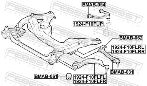 FEBEST Control/Trailing Arm, wheel suspension (1924-F10FUP)
