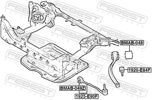 FEBEST Control/Trailing Arm, wheel suspension (1925-E90F)
