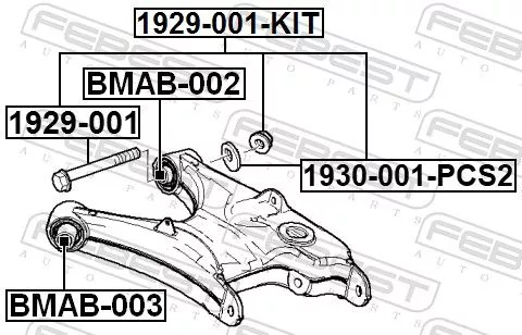 FEBEST Camber Correction Screw (1929-001-KIT)
