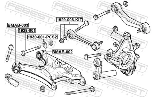 FEBEST Camber Correction Screw (1929-008-KIT)
