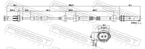 FEBEST Sensor, wheel speed (19606-004)