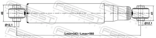 FEBEST Shock Absorber (20110-005R)