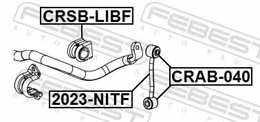 FEBEST Link/Coupling Rod, stabiliser bar (2023-NITF)