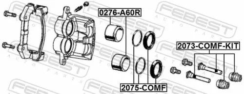 FEBEST Repair Kit, brake caliper (2075-COMF)