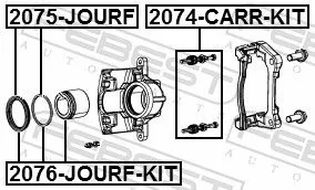 FEBEST Repair Kit, brake caliper (2075-JOURF)