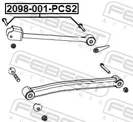 FEBEST Fastening Bolt, control arm (2098-001-PCS2)