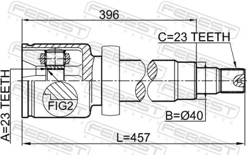 FEBEST Joint Kit, drive shaft (2111-CB316RH)